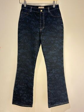 Blumarine Lace Overlay Jeans